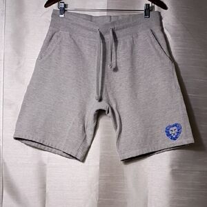 Smart Blanks Stylish Gray Shorts with Blue Emblem Size L